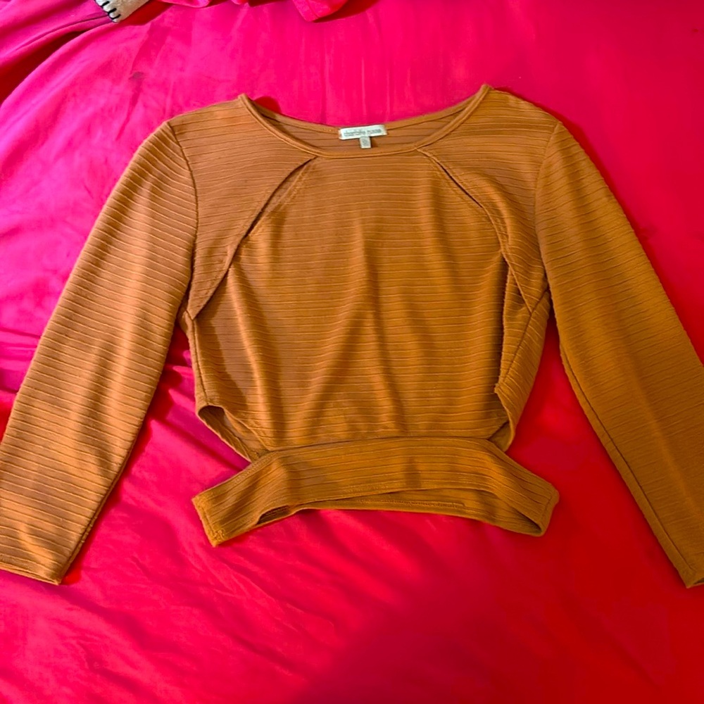 Charlotte Russe brown long sleeve shirt
